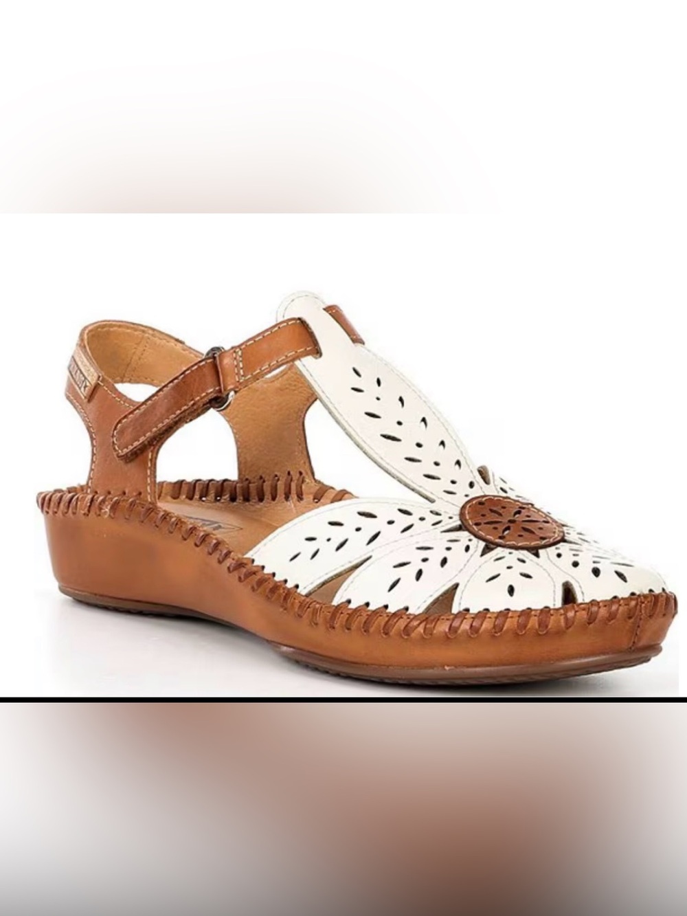 Pikolinos
P Vallarta Perforated Leather T-Strap Sandals